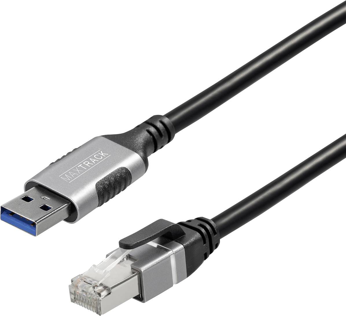 Maxtrack USB 3.2 Gen 1 (USB 3.0) / RJ45 Netzwerk Adapter CAT 6 [1x USB 3.0 - 1x RJ45-Stecker] 2 m S