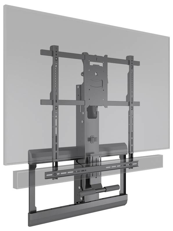 Ein universeller TV-Wandhalter aus Metall mit verstellbaren Armen, geeignet für große Flachbildfernseher.
