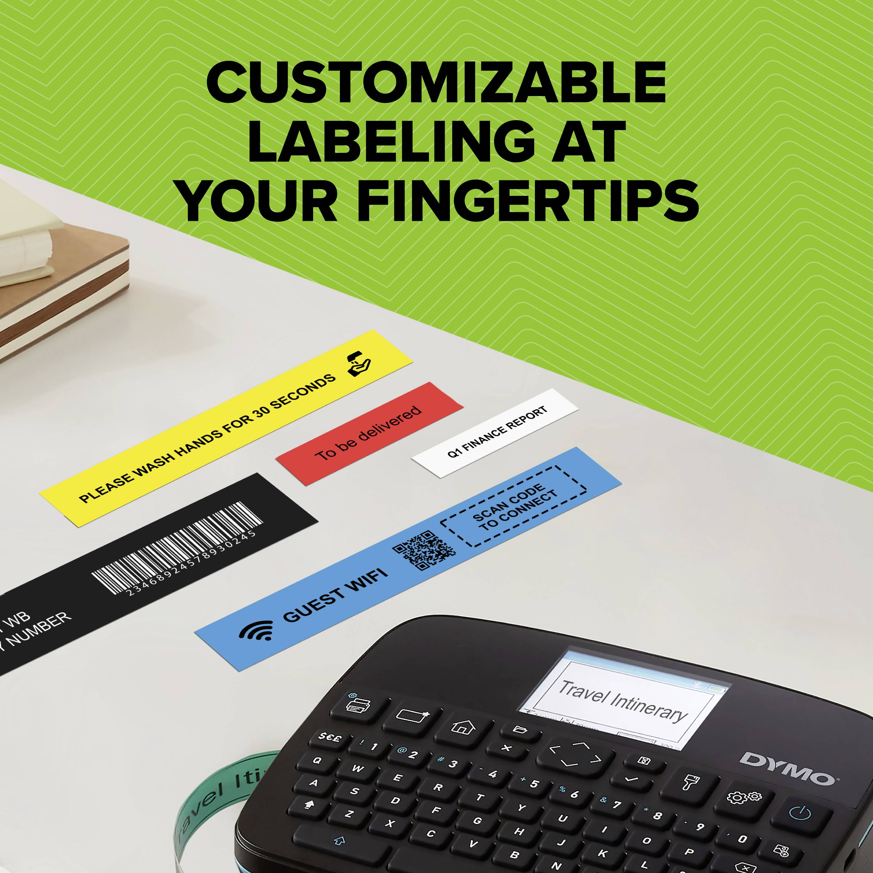 DYMO LabelManager Etikettendrucker Geeignet für Schriftband: D1 6 mm, 9 mm, 12 mm, 19 mm, 24mm