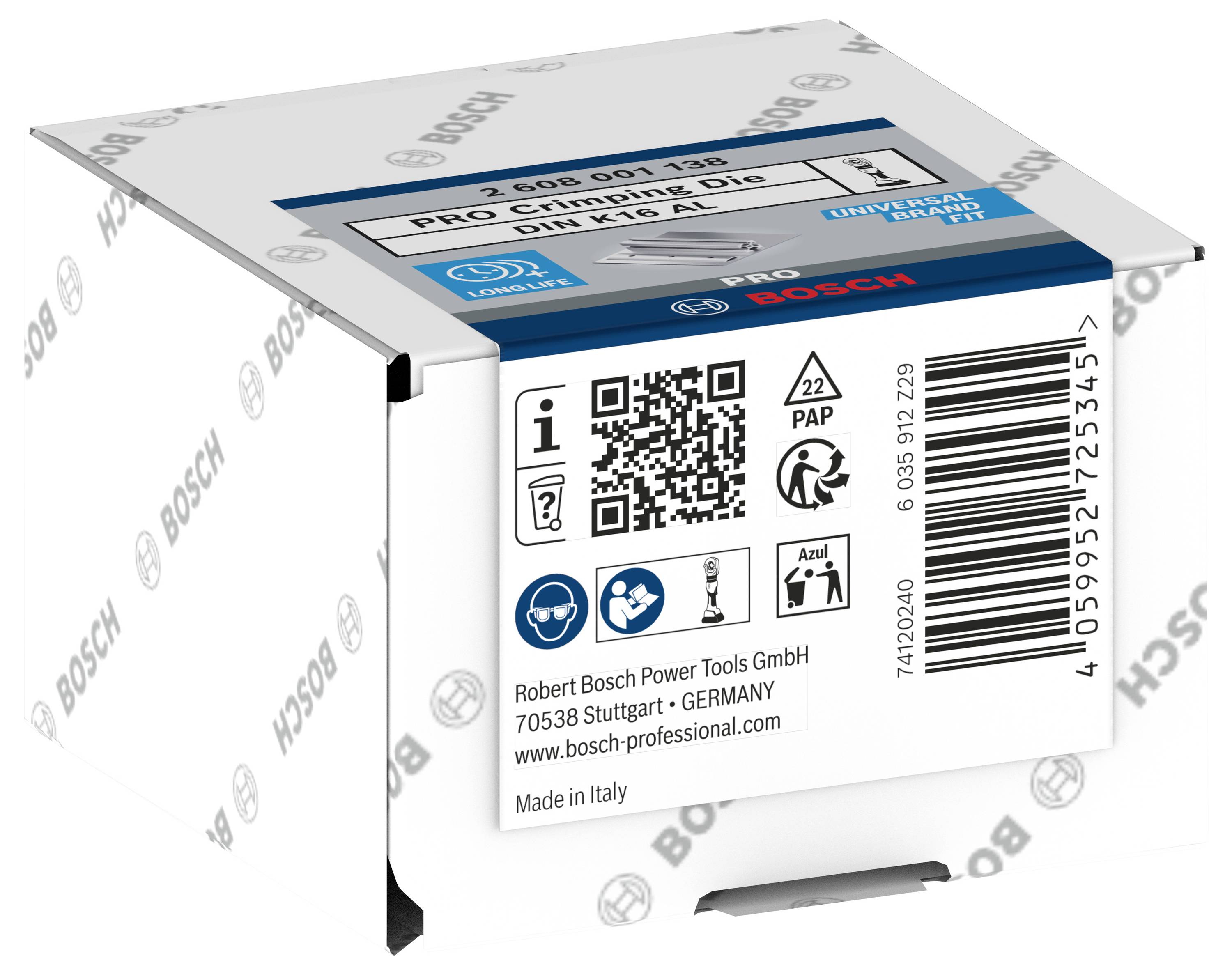 Bosch Accessories 2608001138 2608001138 Crimpeinsatz Rohrkabelschuhe, Rohrverbinder 50 bis 50 mm²