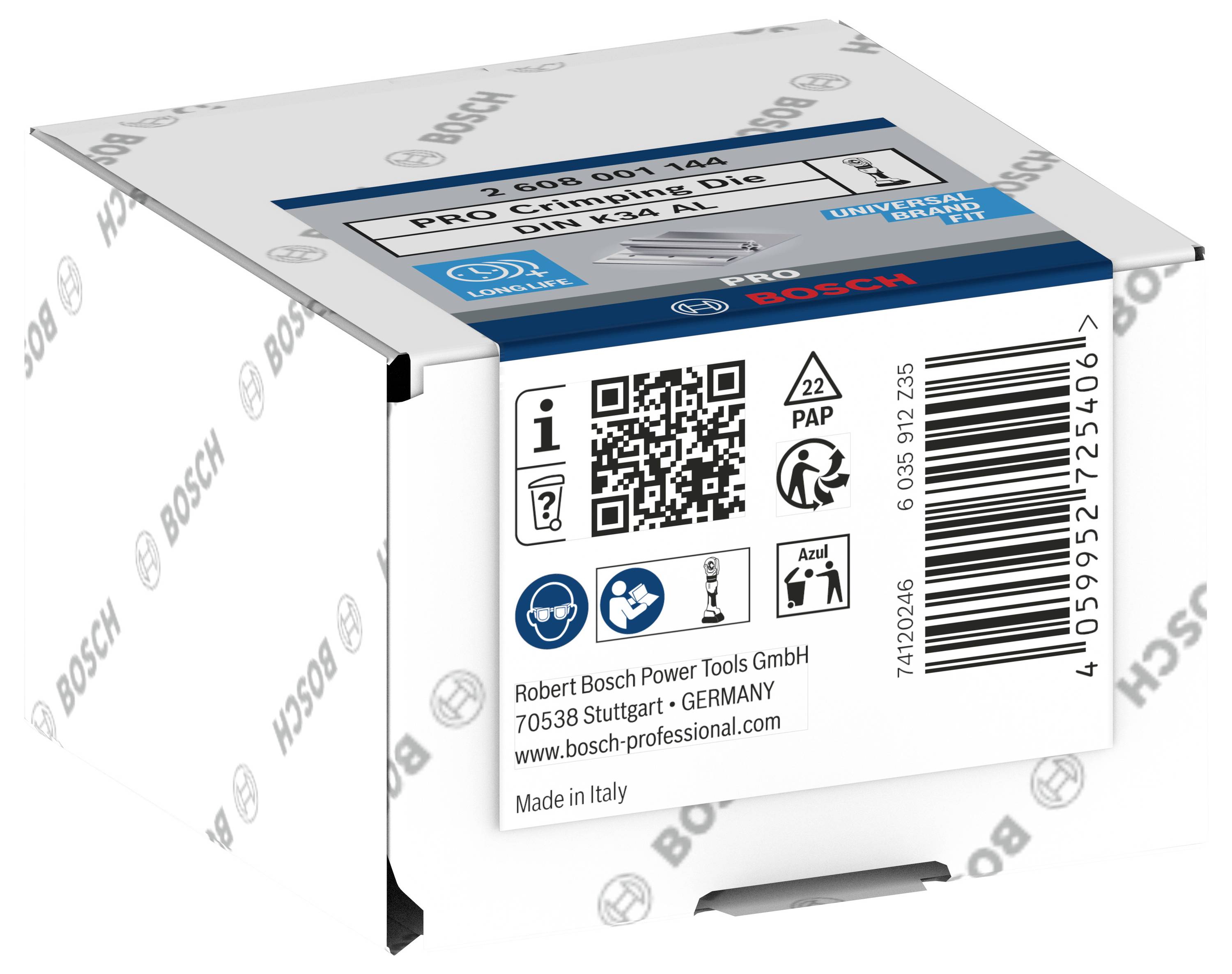 Bosch Accessories 2608001144 2608001144 Crimpeinsatz Rohrkabelschuhe, Rohrverbinder 240 bis 240 mm²