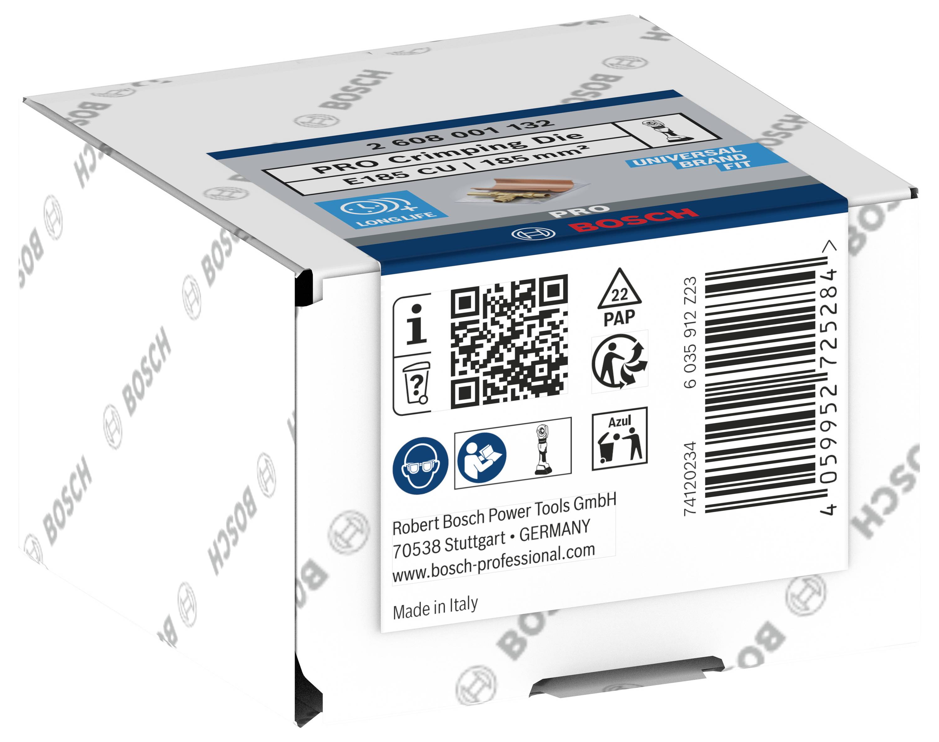 Bosch Accessories 2608001132 2608001132 Crimpeinsatz Rohrkabelschuhe, Rohrverbinder 185 bis 185 mm²