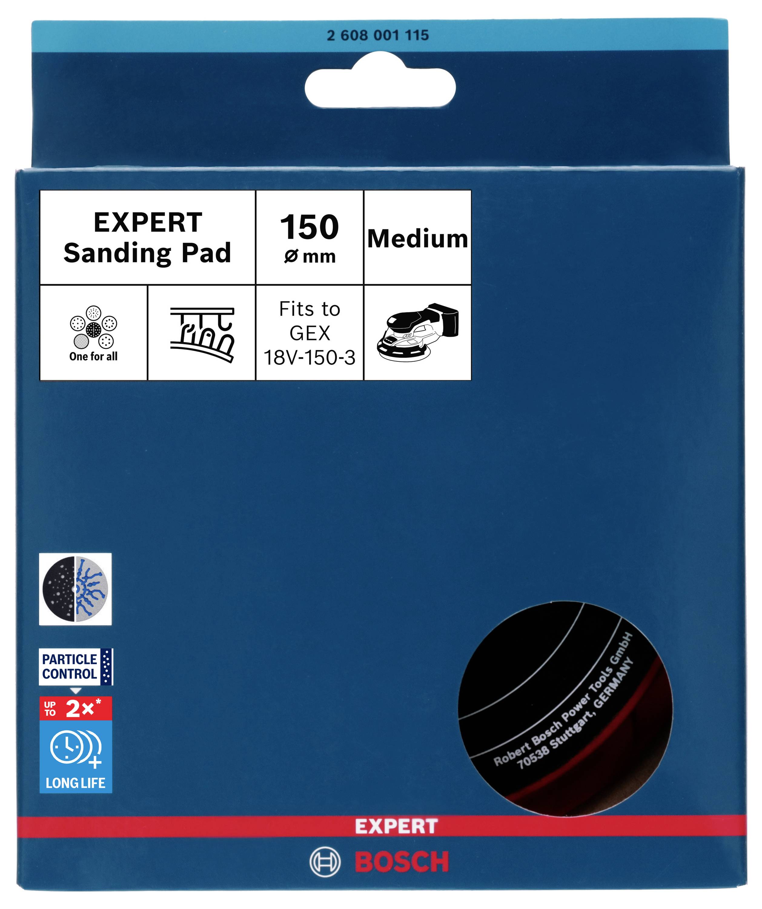 Bosch Accessories 2608001115 EXPERT Multi-Loch Schleifteller, 150 mm, mittel