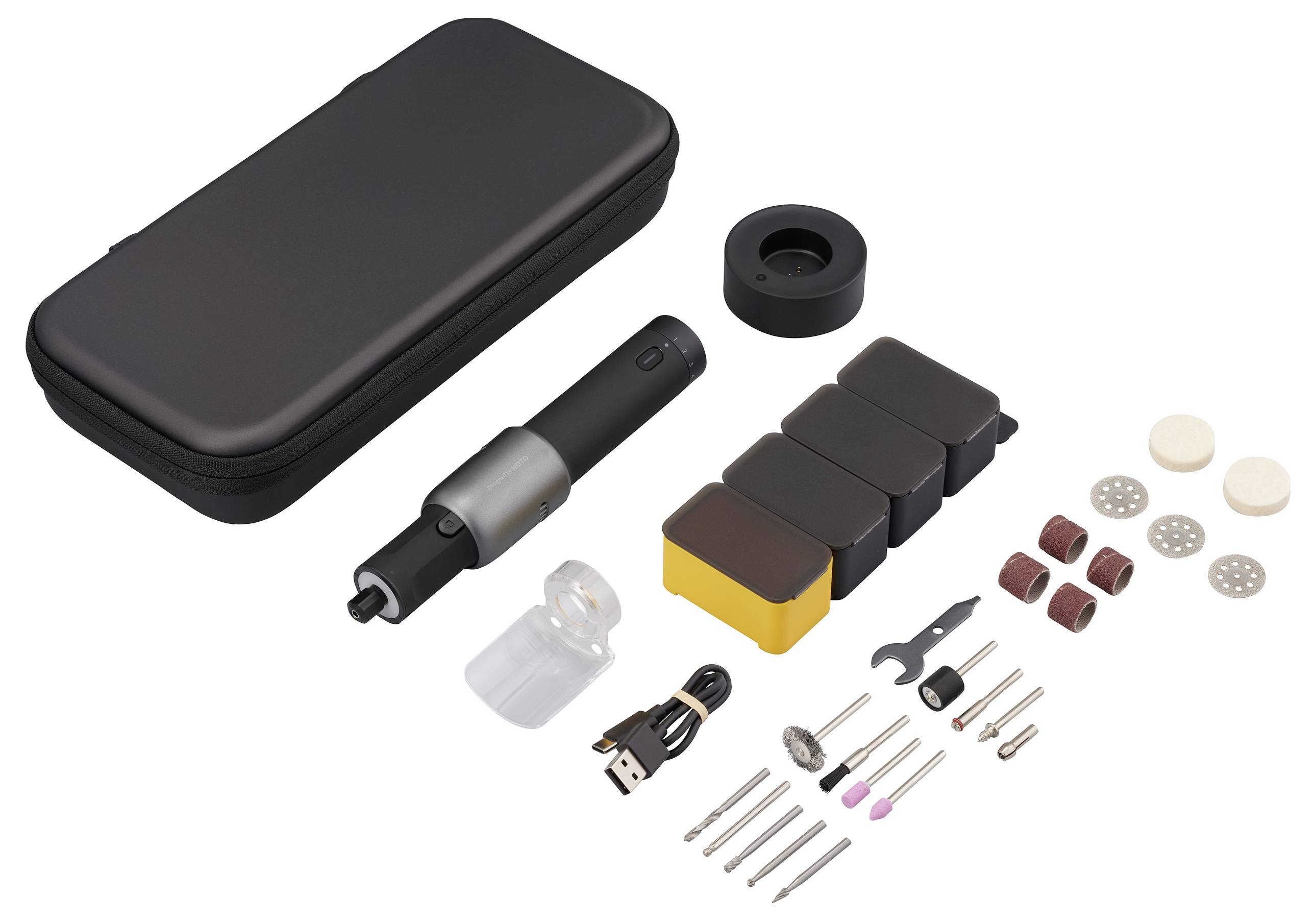 HOTO QWLDM001 Akku-Schleifmaschine 2000 mAh Li-Ion