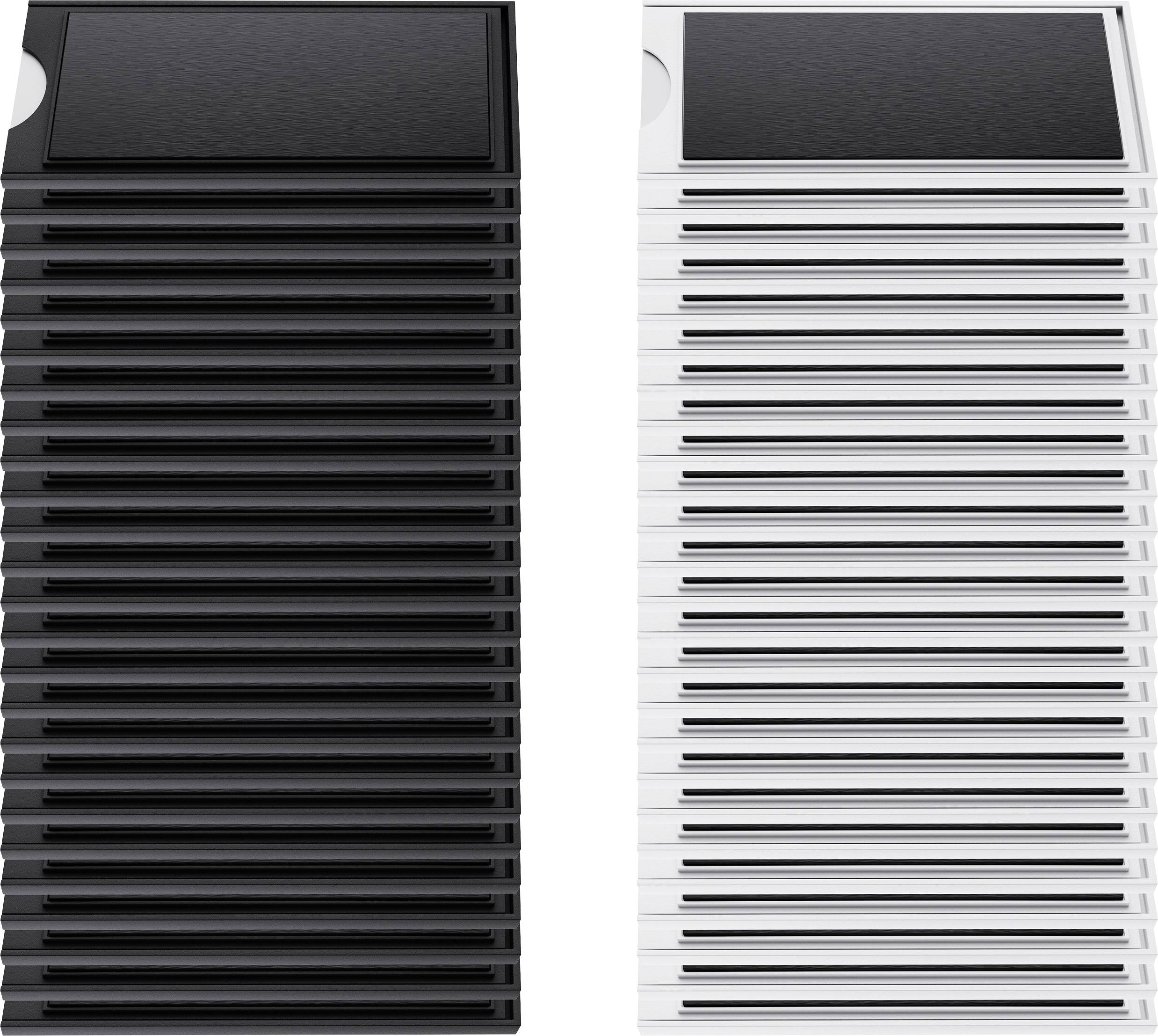 Elevar Magnetische Etikettentasche SP-13503884 Schwarz, Weiß 100 mm x 40 mm 50 St.