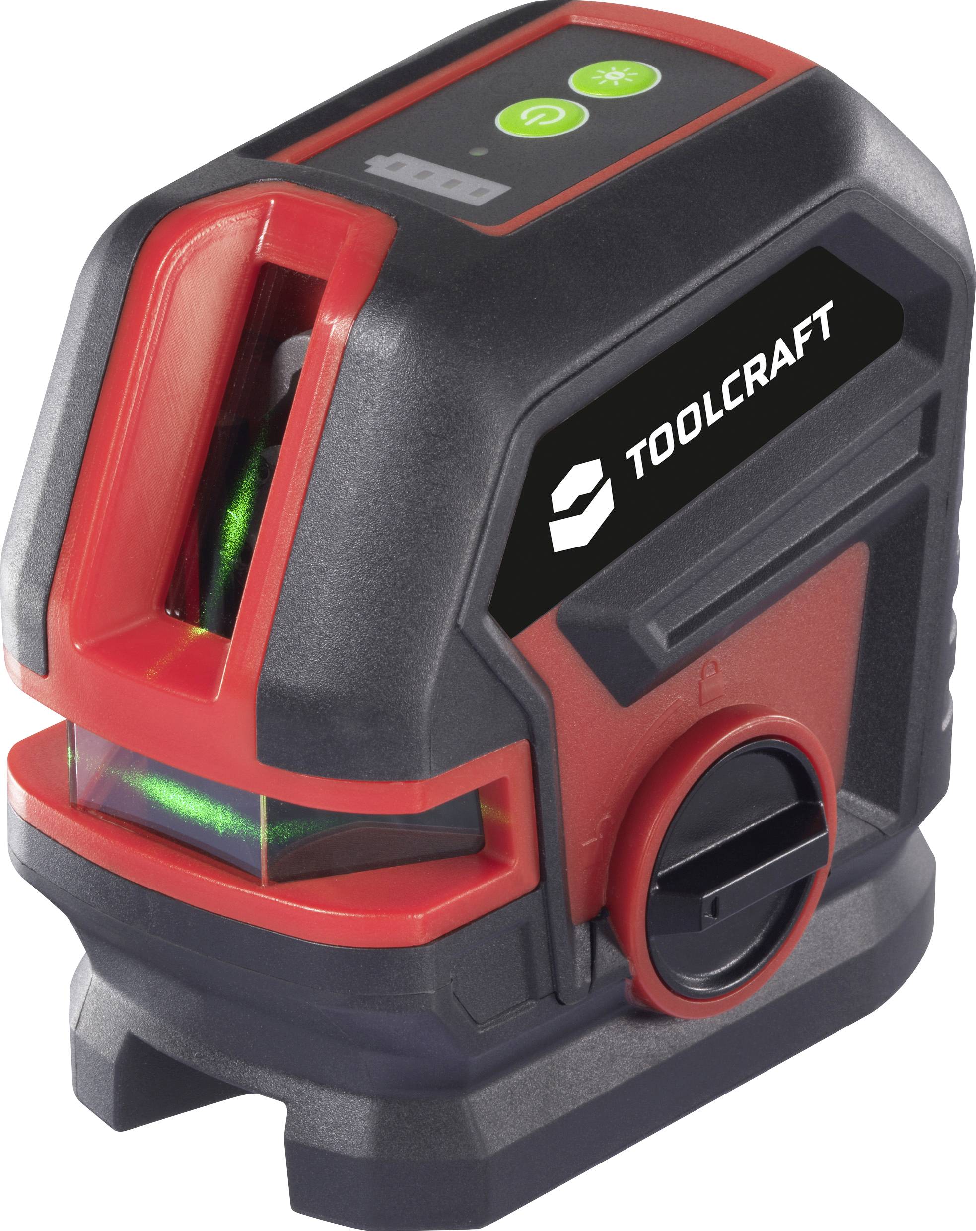 TOOLCRAFT Kreuzlinienlaser grüner Laser, selbstnivellierend Reichweite (max.): 30m