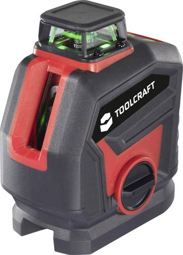 TOOLCRAFT Kreuz und Punktlinienlaser grüner Laser, inkl. 360° Laser, selbstnivellierend Reichweite