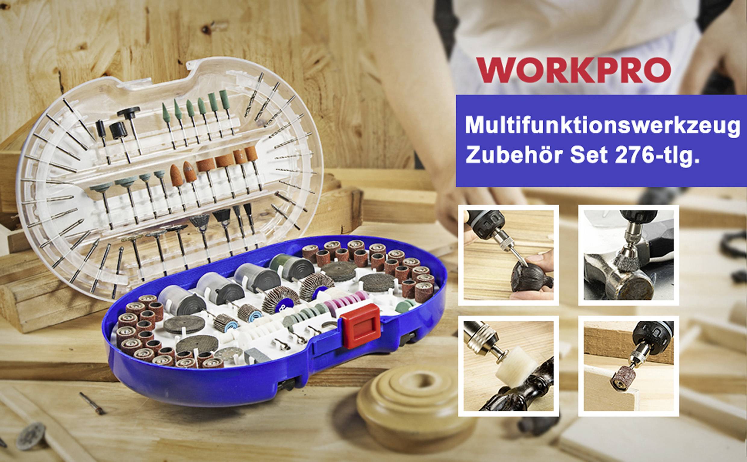 WorkPro WP409014 276-teiliges Trenn-/Schleif-/Polierset 1 Set
