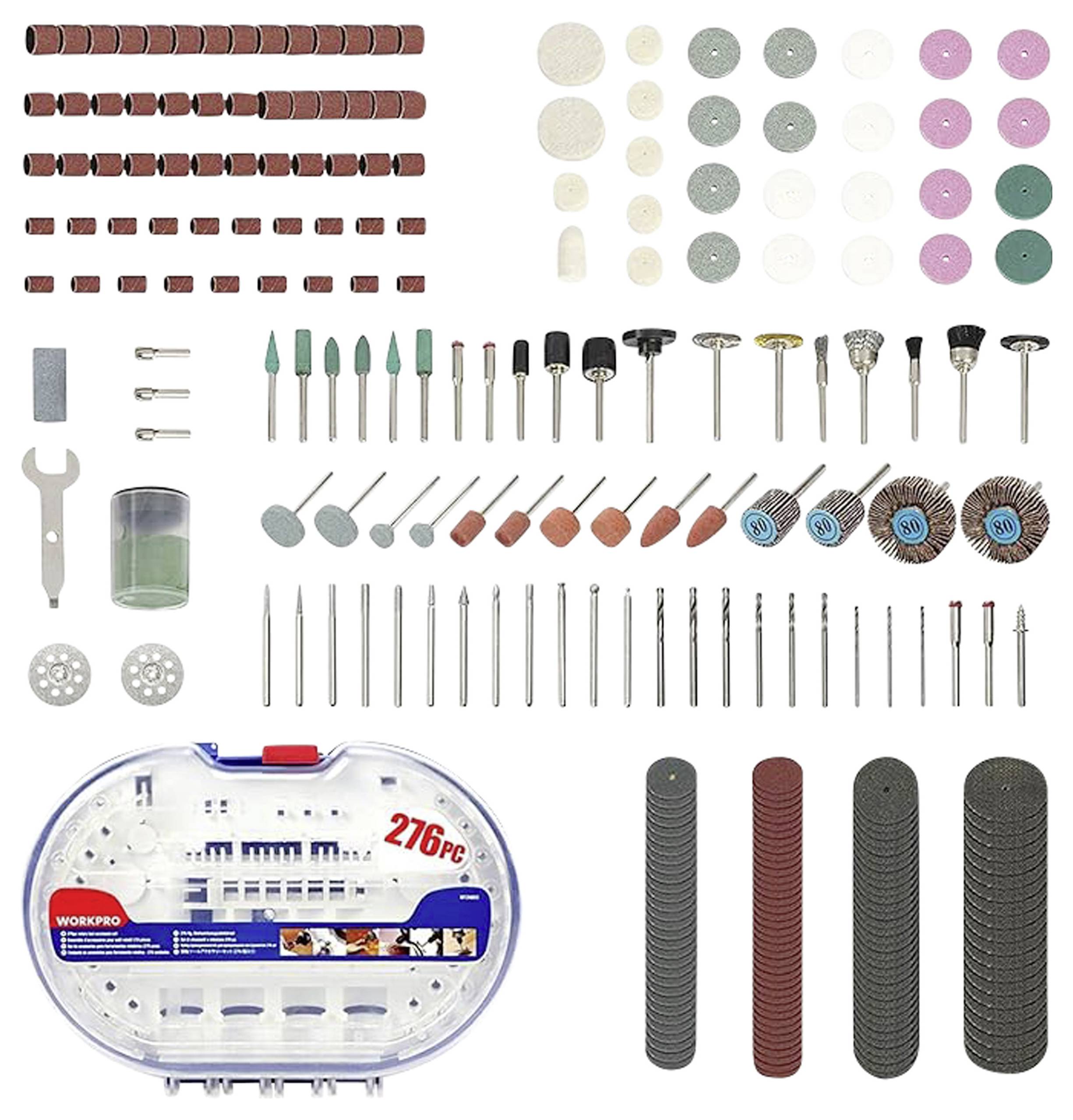 WorkPro WP409014 276-teiliges Trenn-/Schleif-/Polierset 1 Set