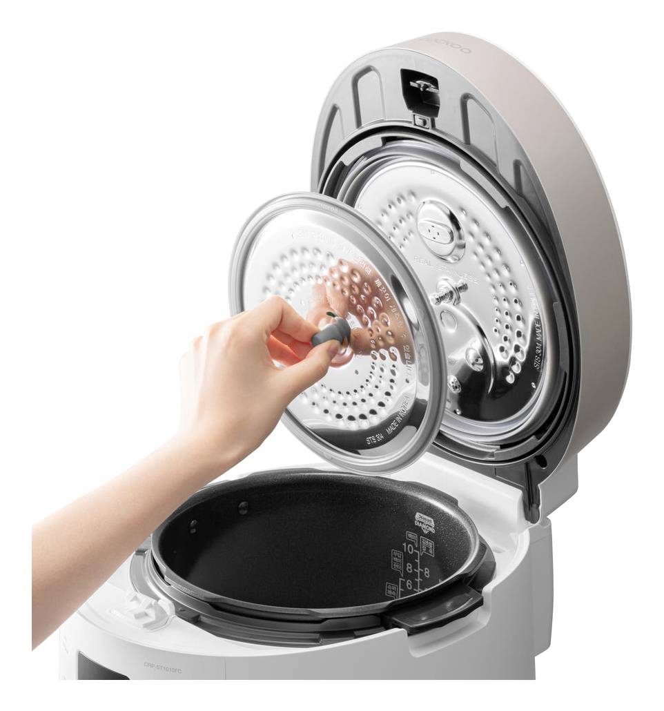 Cuckoo CRP-ST1009F Reiskocher Grau Antihaftbeschichtung, LCD-Display