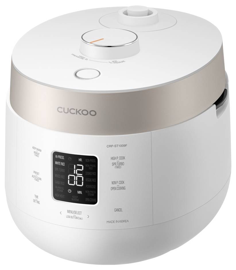 Cuckoo CRP-ST1009F Reiskocher Grau Antihaftbeschichtung, LCD-Display