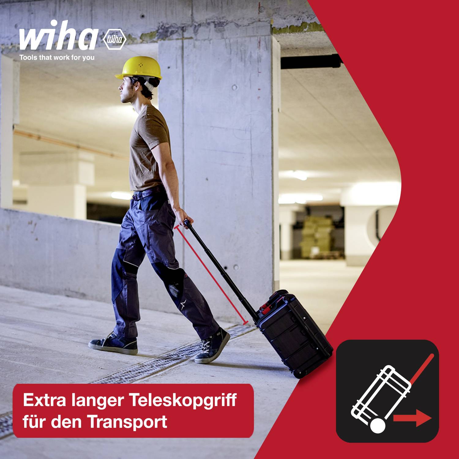 Wiha XL 2 Trolley 45795 Elektriker, Handwerker, Lehrlinge, Profi, VDE Werkzeugkoffer bestückt 60teilig