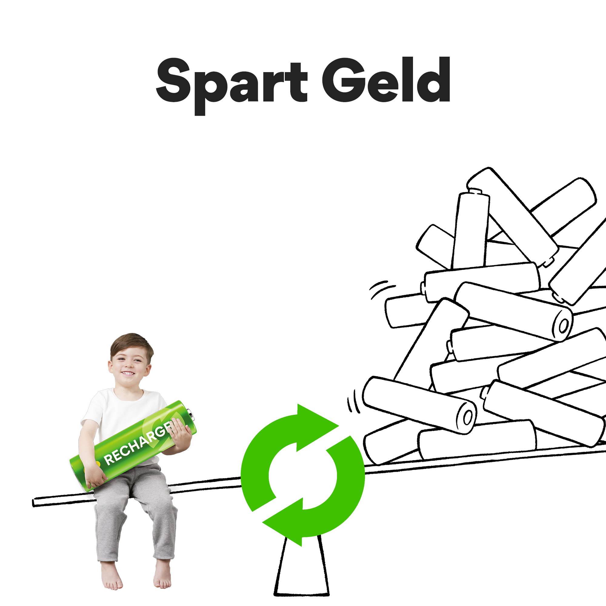 GP Recharge Micro (AAA)-Akku NiMH 800 mAh 1.2V 4St.