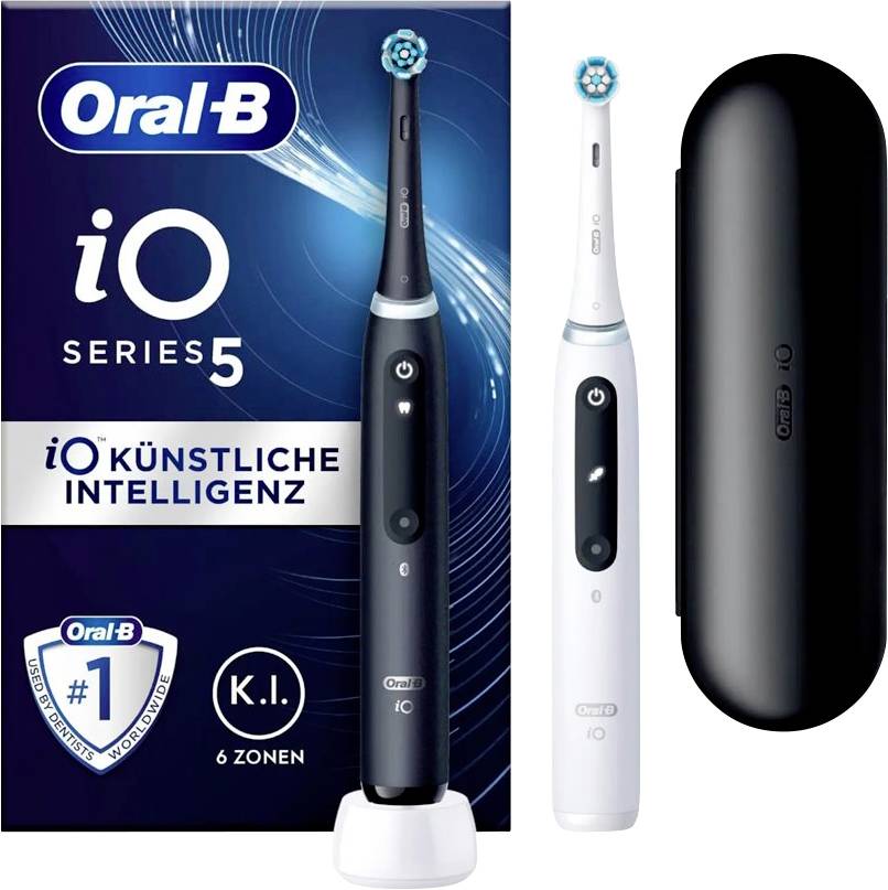 Oral-B iO Series 5 Duo 415121 Elektrische Zahnbürste Schwarz, Weiß