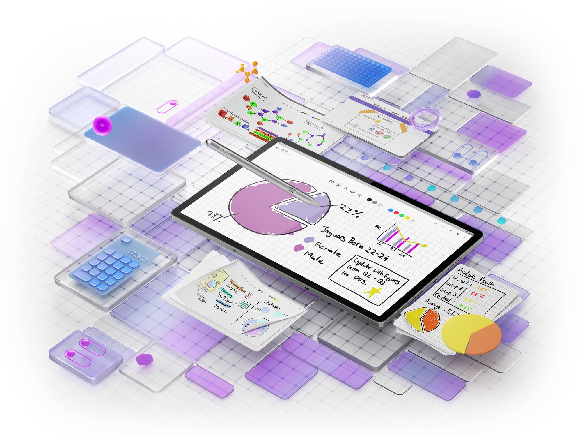 Lenovo Idea Tab Pro WiFi 256GB Grau Android-Tablet 32.3cm (12.7 Zoll) EEK F (A - G) MediaTek Android™ 14 2944 x 1840 Pixel