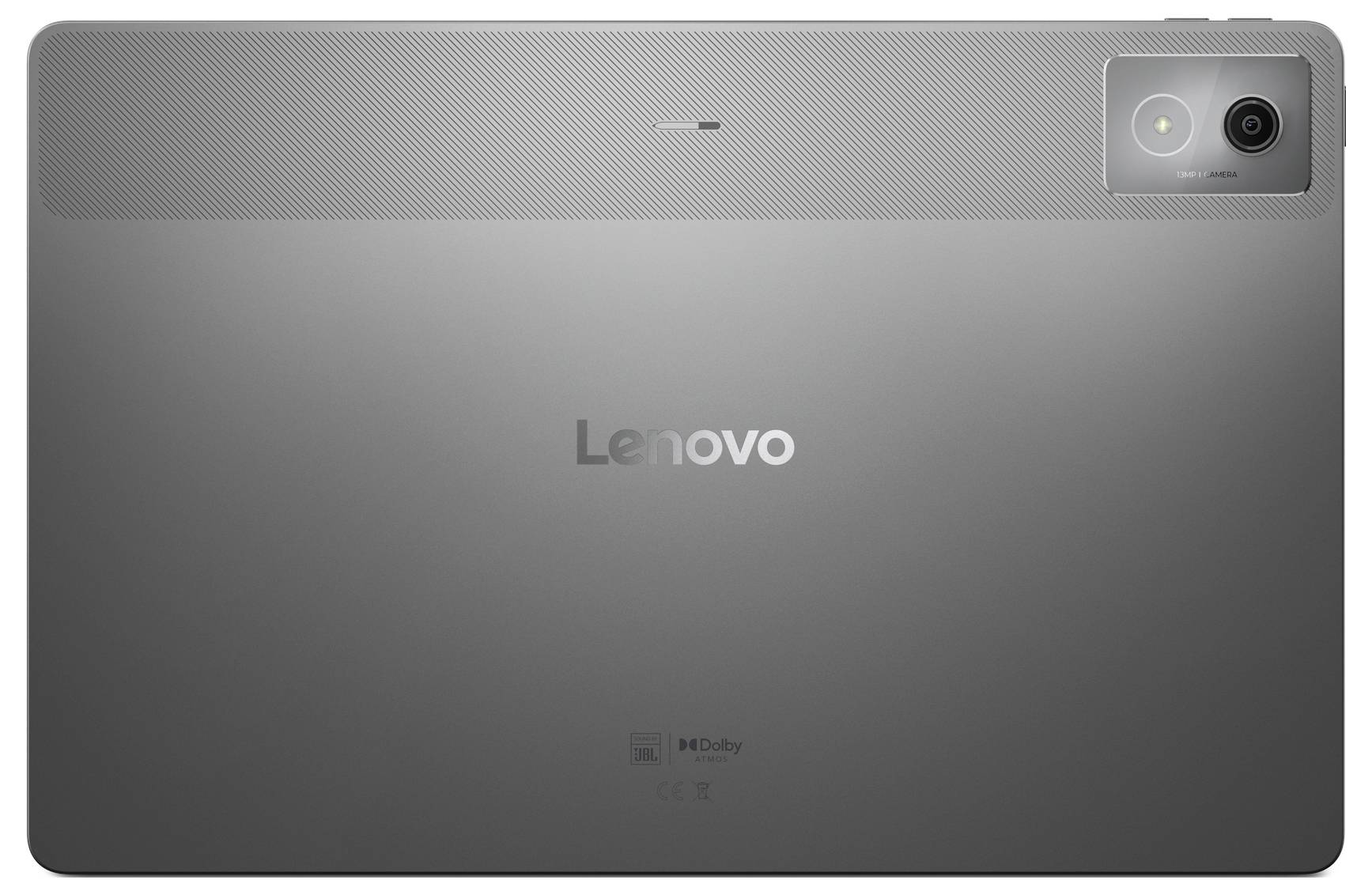 Tablet-Rückseite mit 'Lenovo'-Logo und Kamera in der oberen rechten Ecke.