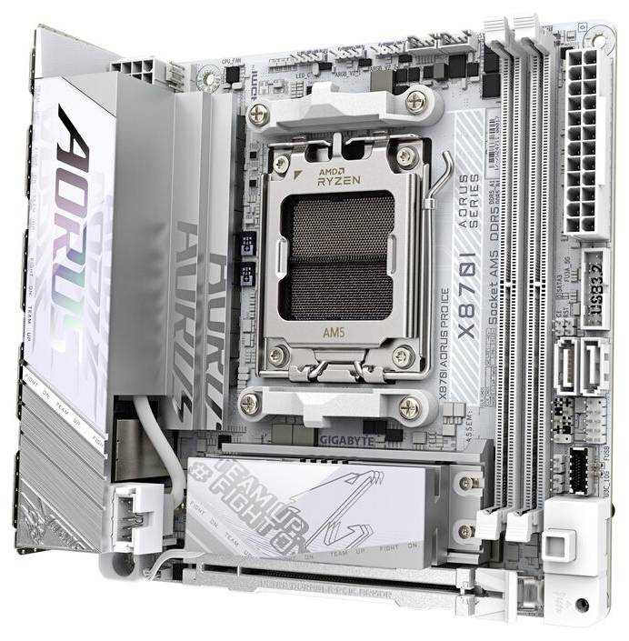 Gigabyte X870I AORUS PRO ICE Mainboard Sockel (PC) AMD® AM5 Formfaktor (Details) Mini-ATX Mainboard-Chipsatz AMD® X870