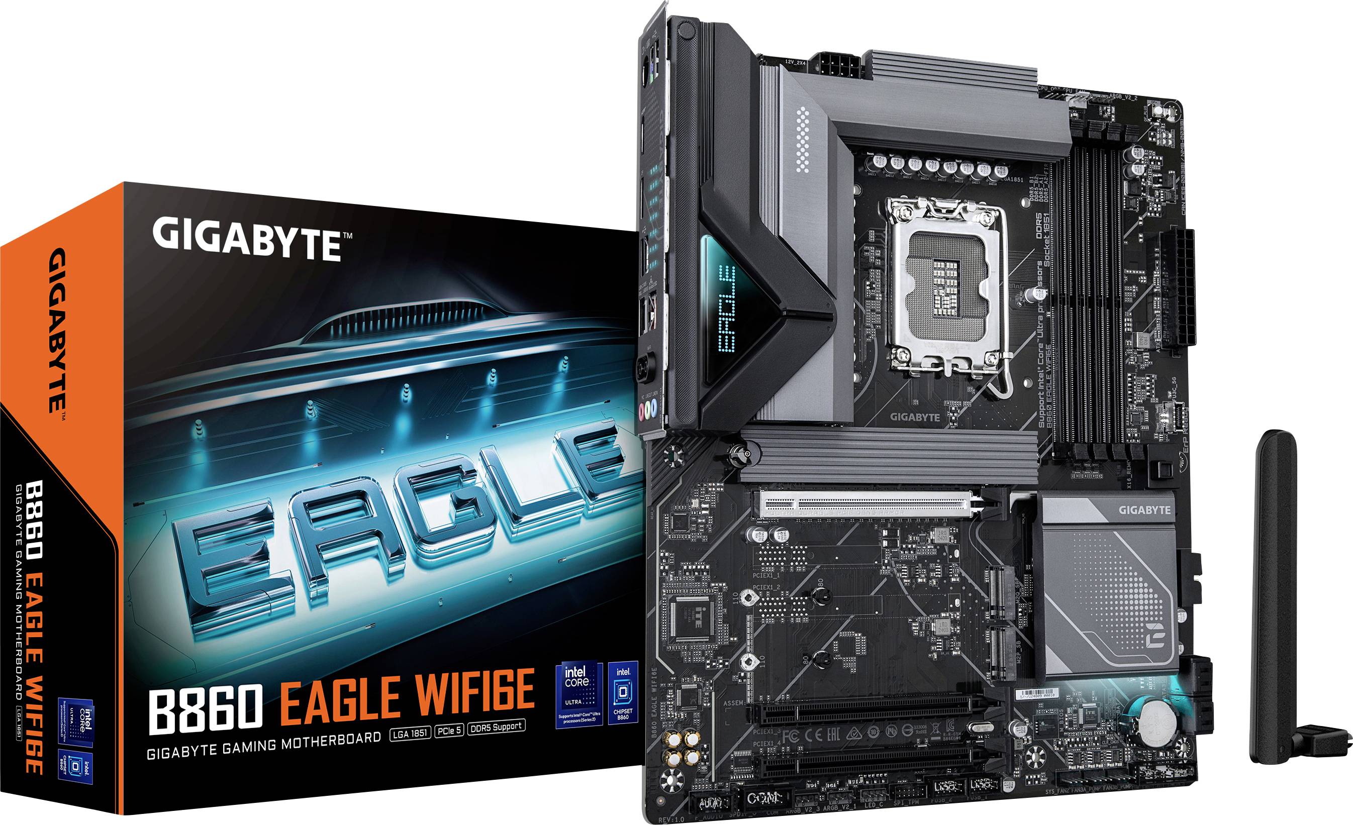 Gigabyte B860 EAGLE WIFI6E LGA1851 MB Mainboard Sockel (PC) Intel® LGA 1851 Formfaktor (Details) ATX