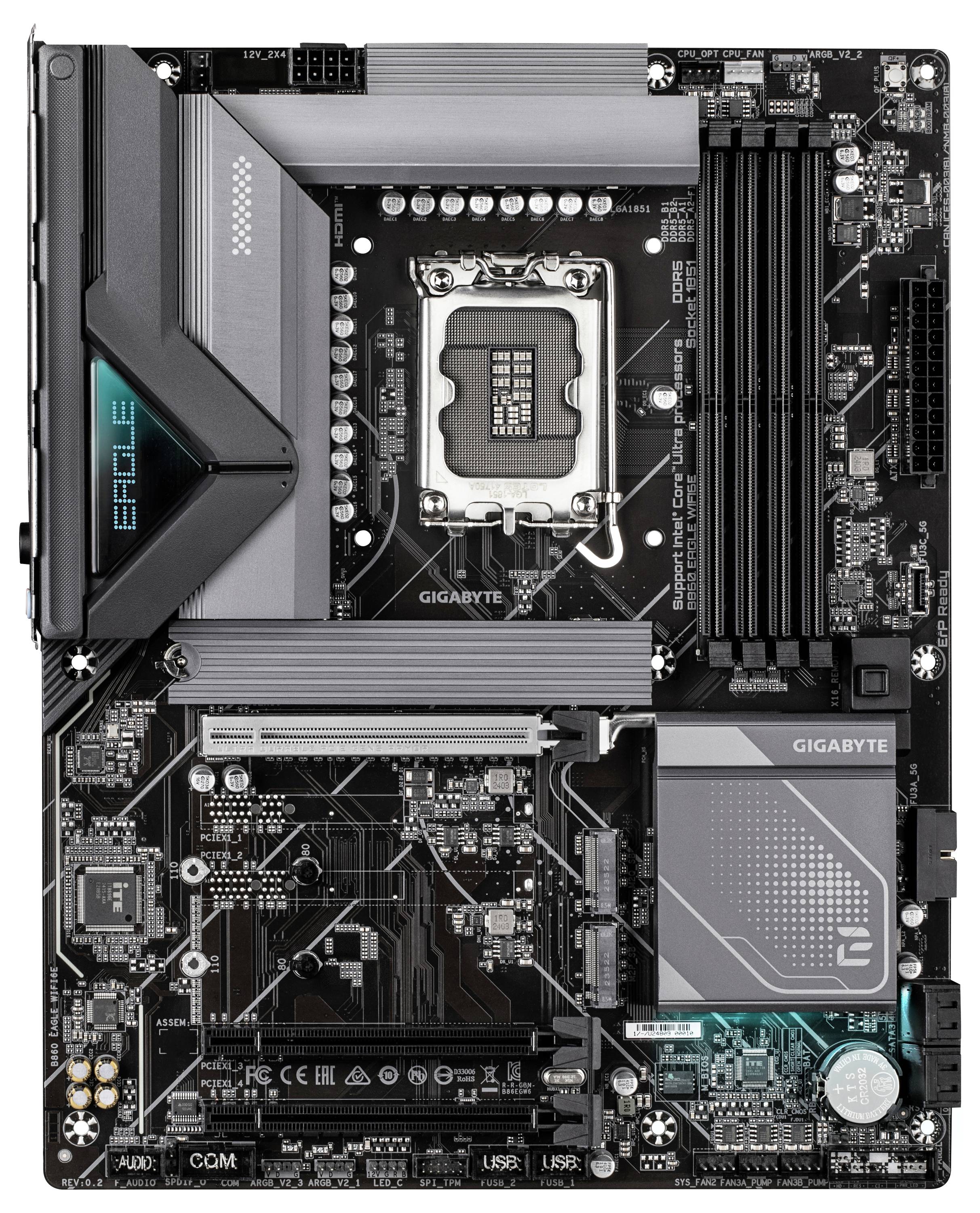Gigabyte B860 EAGLE WIFI6E LGA1851 MB Mainboard Sockel (PC) Intel® LGA 1851 Formfaktor (Details) ATX