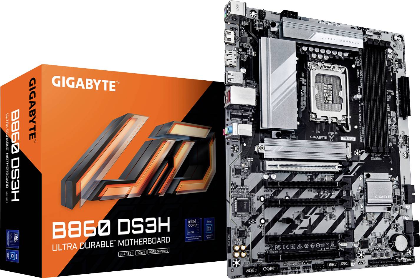 Gigabyte B860 DS3H LGA1851 MB 4xDDR5 Mainboard Sockel (PC) Intel® LGA 1851 Formfaktor (Details) ATX Mainboard-Chipsatz Intel® B860