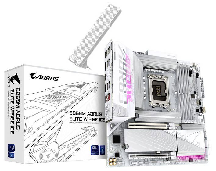 Gigabyte B860M A ELT WF6E ICE LGA1851 MB Mainboard Sockel (PC) Intel® LGA 1851