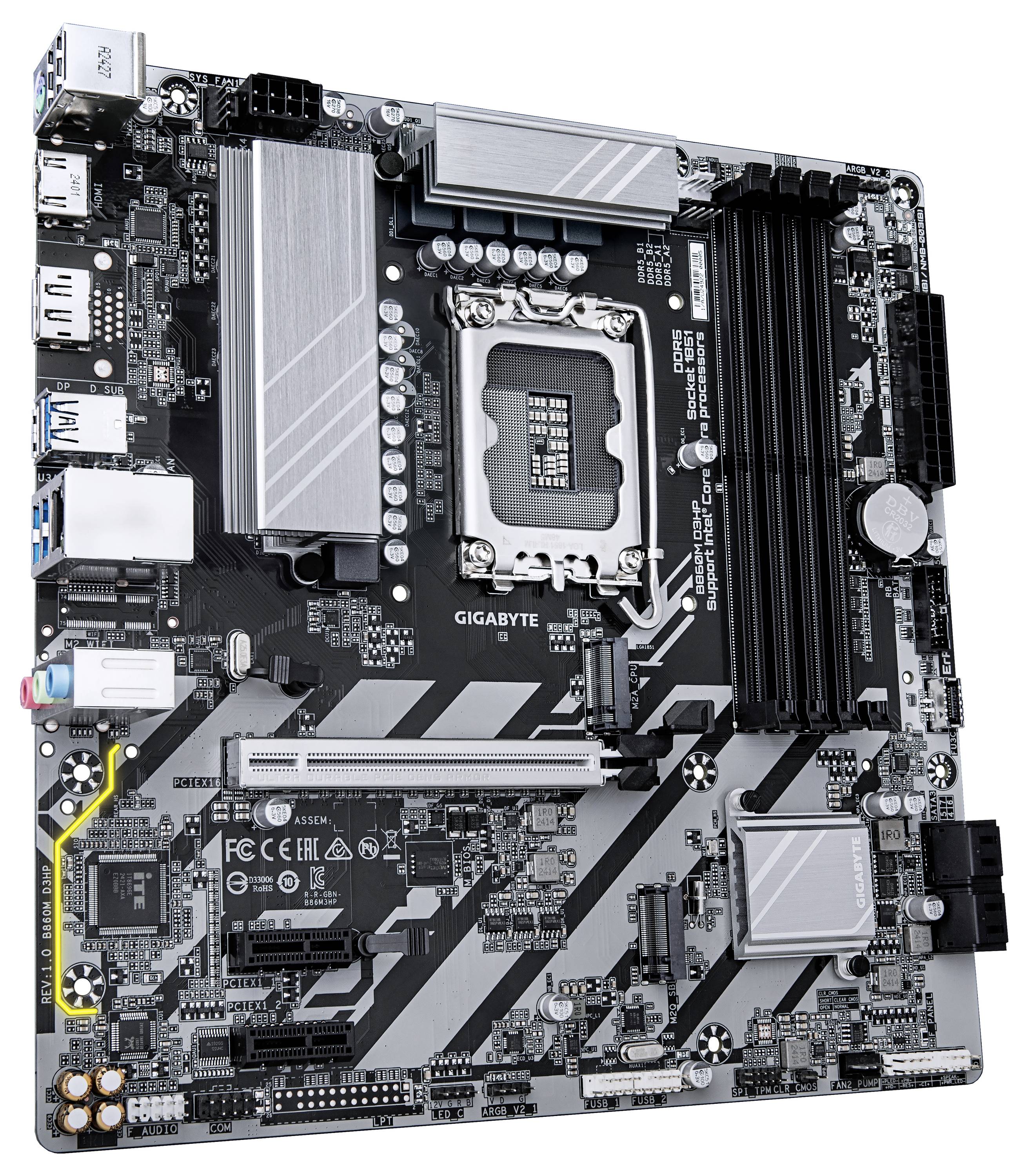 Gigabyte B860M D3HP LGA1851 MB Mainboard Sockel (PC) Intel® LGA 1851