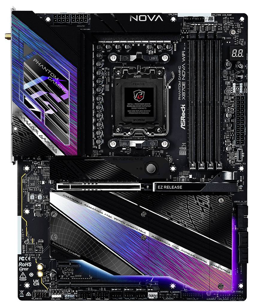 ASRock X870E Nova WiFi Mainboard Sockel (PC) AMD® AM5 Formfaktor (Details) ATX