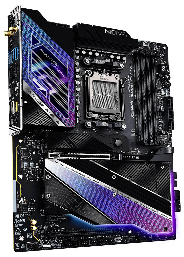 ASRock X870E Nova WiFi Mainboard Sockel (PC) AMD® AM5 Formfaktor (Details) ATX