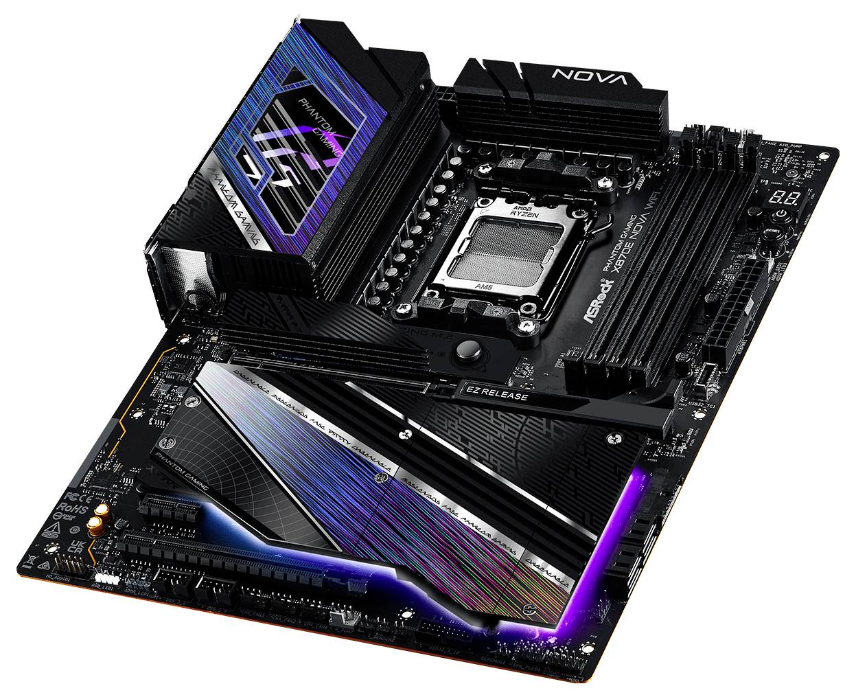 ASRock X870E Nova WiFi Mainboard Sockel (PC) AMD® AM5 Formfaktor (Details) ATX