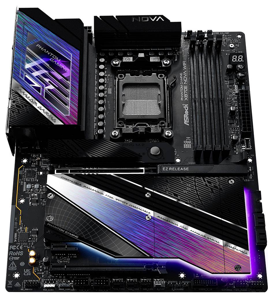 ASRock X870E Nova WiFi Mainboard Sockel (PC) AMD® AM5 Formfaktor (Details) ATX