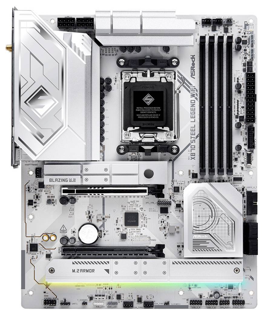 ASRock X870 Steel Legend WiFi Mainboard Sockel (PC) AMD® AM5 Formfaktor (Details) ATX