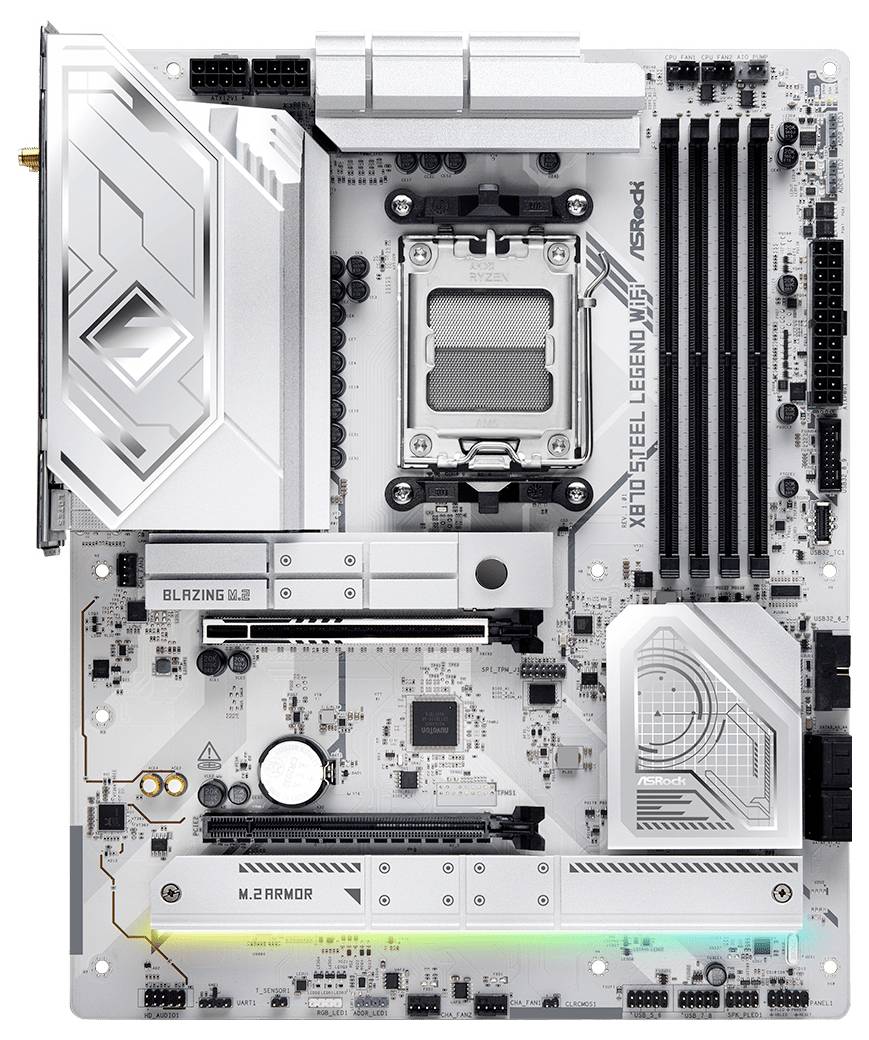 ASRock X870 Steel Legend WiFi Mainboard Sockel (PC) AMD® AM5 Formfaktor (Details) ATX