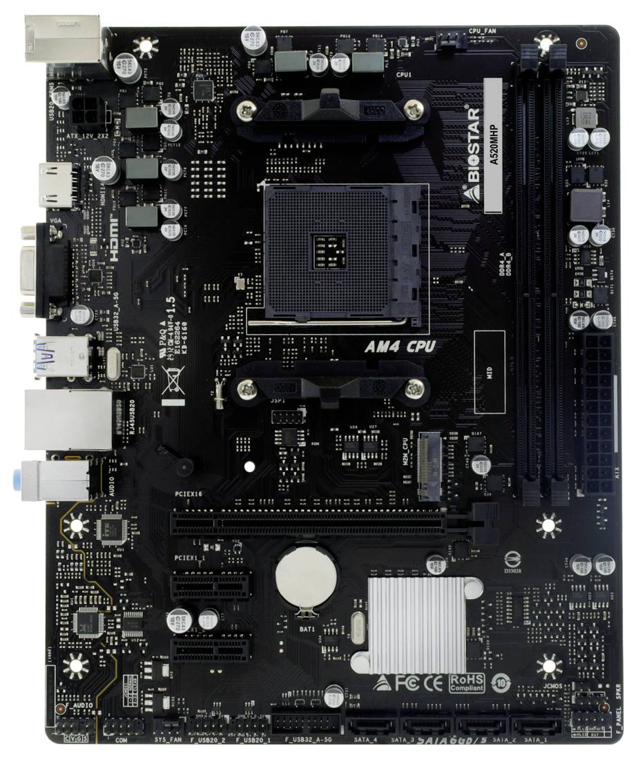 BioStar A520MHP Mainboard Sockel (PC) AMD® AM4