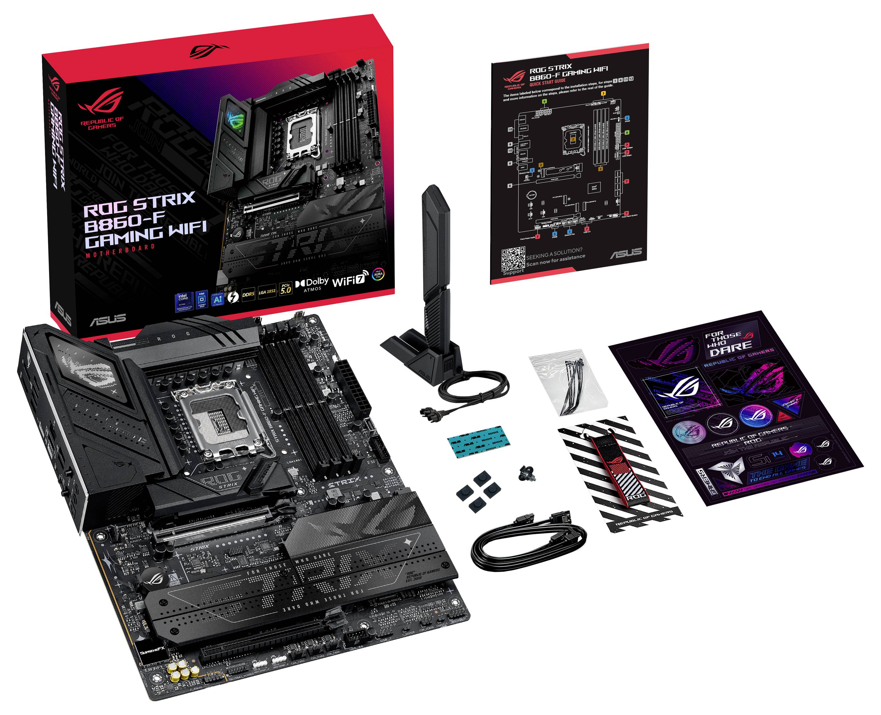 Asus ROG STRIX B860-F GAMING WIFI Mainboard Sockel (PC) Intel® LGA 1851 Formfaktor (Details) ATX Mainboard-Chipsatz Intel® B860