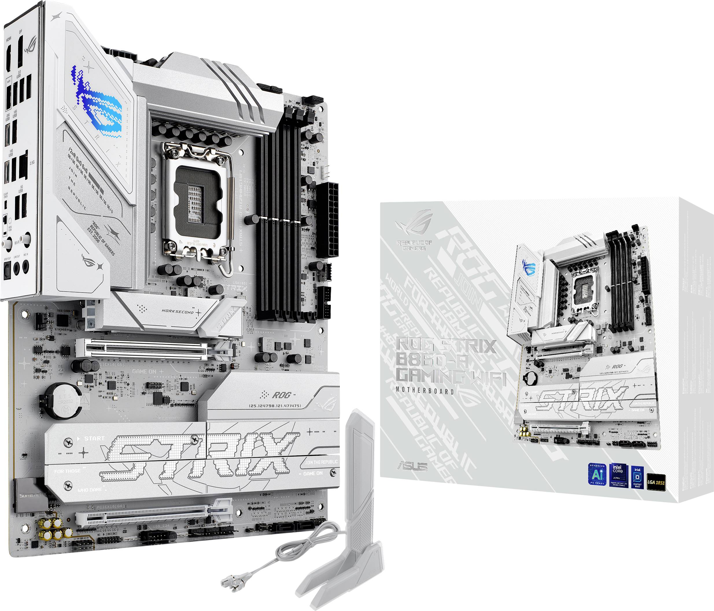 Asus ROG STRIX B860-A GAMING WIFI Mainboard Sockel (PC) Intel® LGA 1851 Formfaktor (Details) ATX Mainboard-Chipsatz Intel® B860