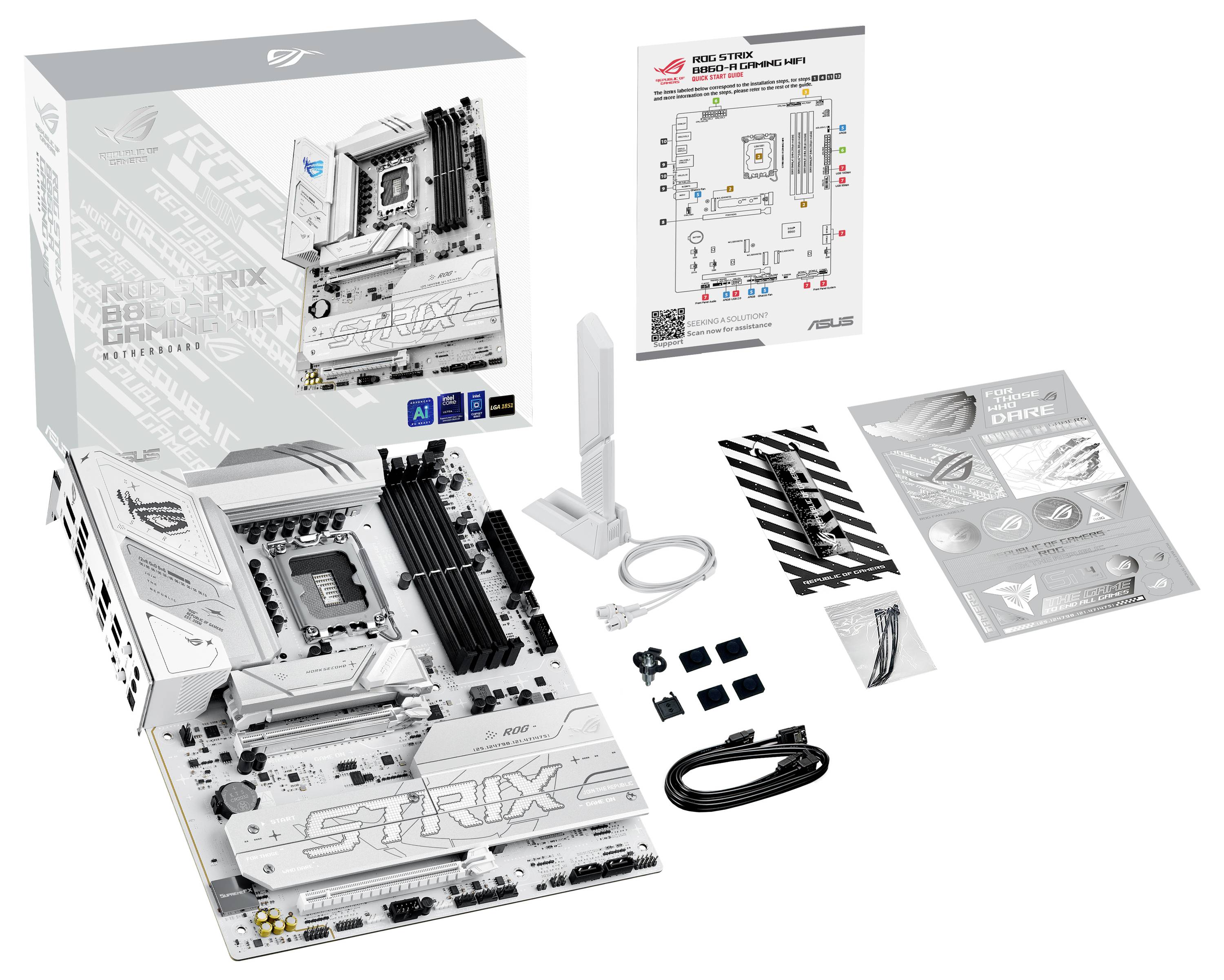 Asus ROG STRIX B860-A GAMING WIFI Mainboard Sockel (PC) Intel® LGA 1851 Formfaktor (Details) ATX Mainboard-Chipsatz Intel® B860