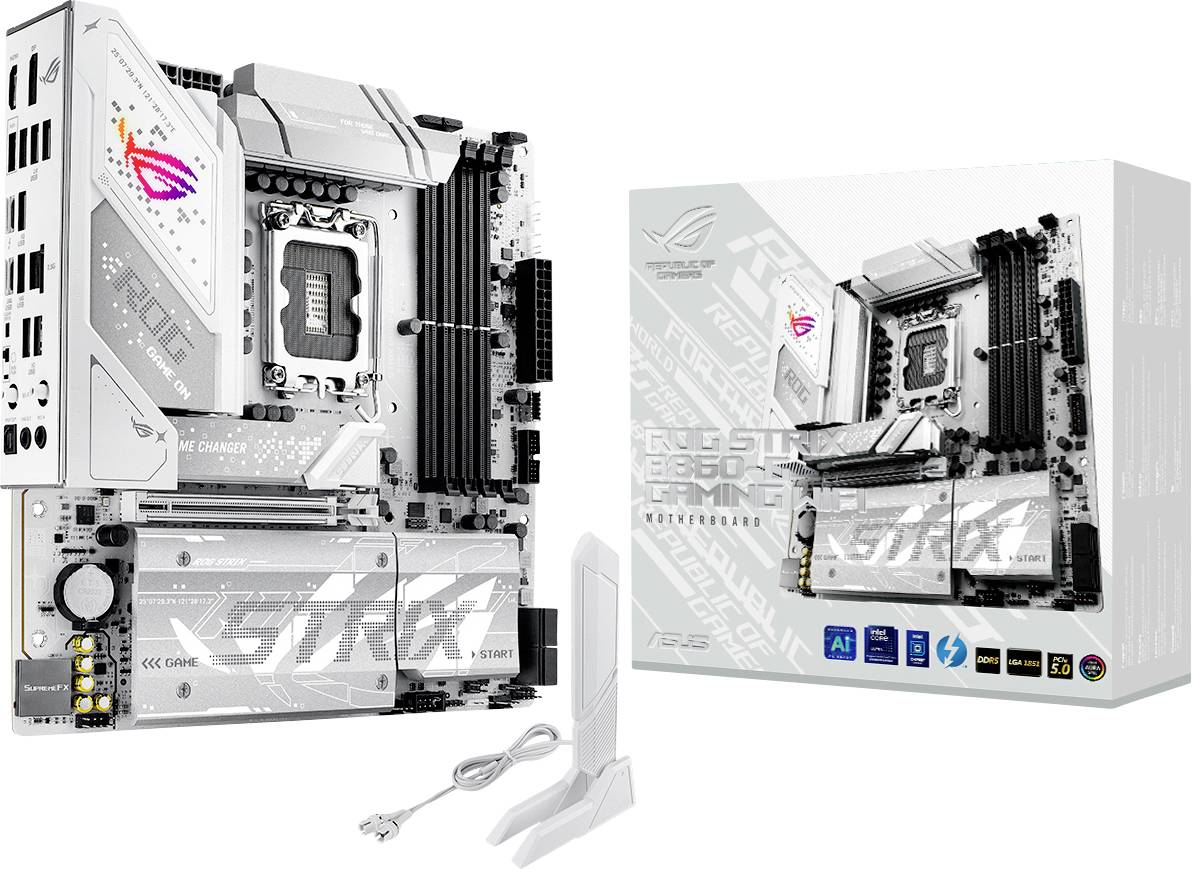 Asus ROG STRIX B860-G GAMING WIFI Mainboard Sockel (PC) Intel® LGA 1851 Formfaktor (Details) Micro-ATX Mainboard-Chipsatz Intel®