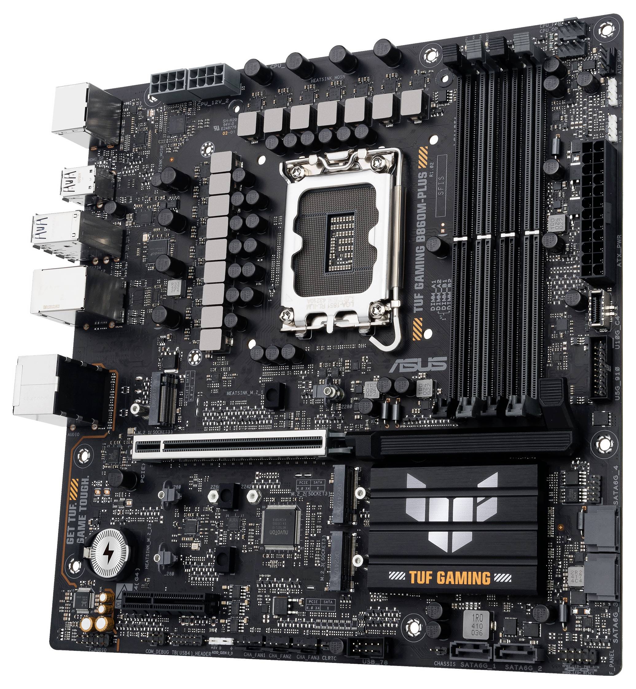 Asus TUF GAMING B860M-PLUS Mainboard Sockel (PC) Intel® LGA 1851 Formfaktor (Details) Micro-ATX Mainboard-Chipsatz Intel® B860