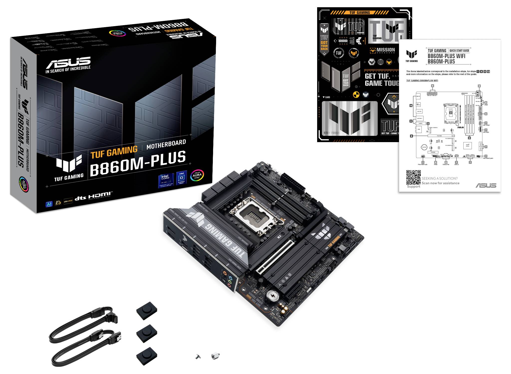 Asus TUF GAMING B860M-PLUS Mainboard Sockel (PC) Intel® LGA 1851 Formfaktor (Details) Micro-ATX Mainboard-Chipsatz Intel® B860