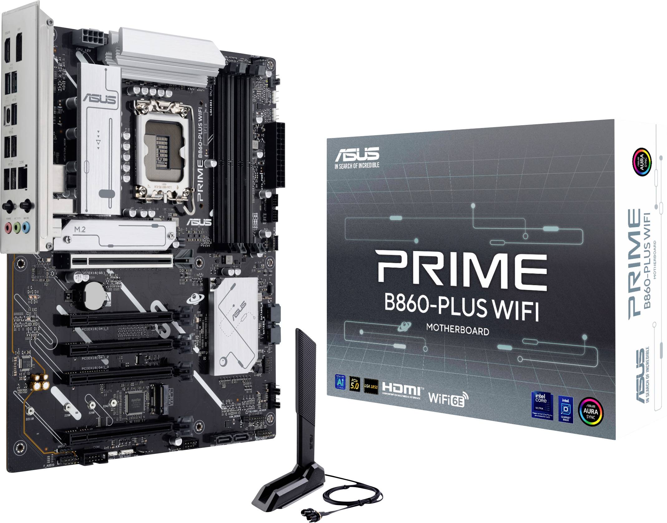 Asus PRIME B860-PLUS WIFI Mainboard Sockel (PC) Intel® LGA 1851 Formfaktor (Details) ATX Mainboard-Chipsatz Intel® B860