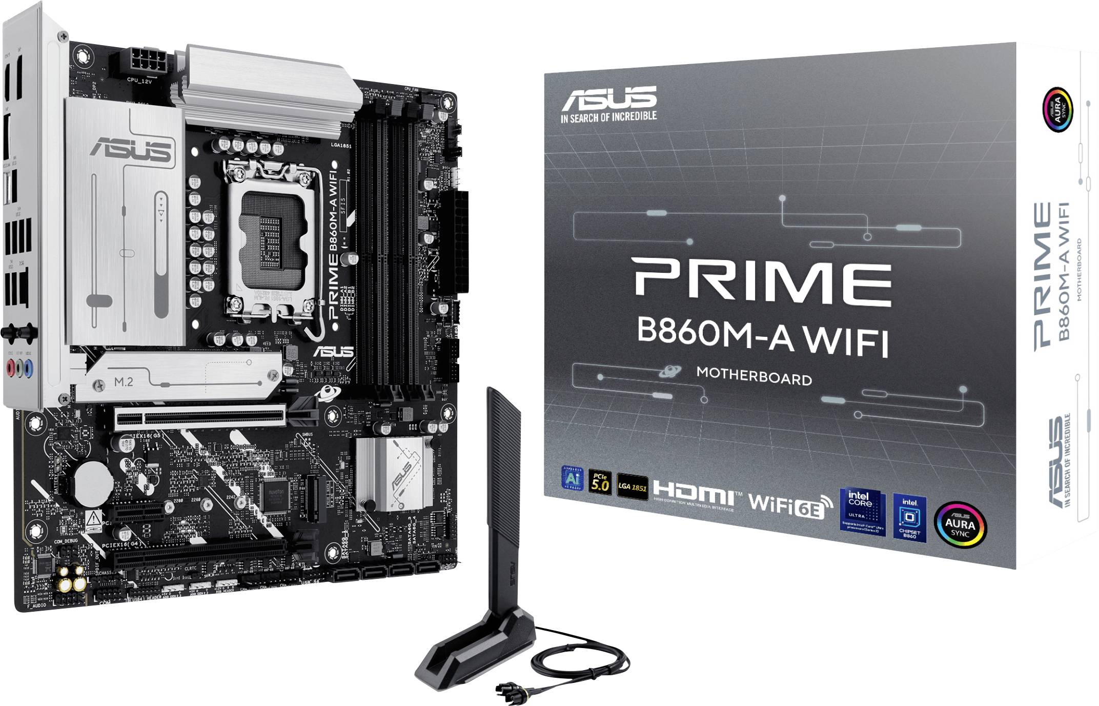 Asus PRIME B860M-A WIFI Mainboard Sockel (PC) Intel® LGA 1851 Formfaktor (Details) Micro-ATX Mainboard-Chipsatz Intel® B860