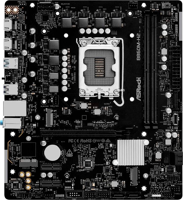 ASRock B860M-H2 Mainboard Sockel (PC) Intel® LGA 1851 Formfaktor (Details) Micro-ATX Mainboard-Chipsatz Intel® B860