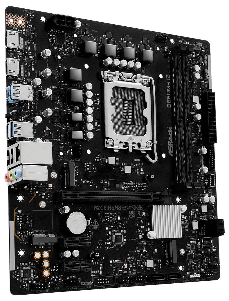 ASRock B860M-H2 Mainboard Sockel (PC) Intel® LGA 1851 Formfaktor (Details) Micro-ATX Mainboard-Chipsatz Intel® B860