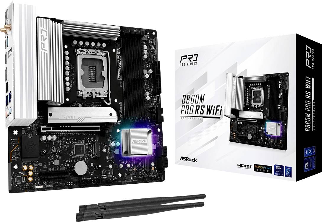 ASRock B860M Pro RS Wifi Mainboard Sockel (PC) Intel® LGA 1851
