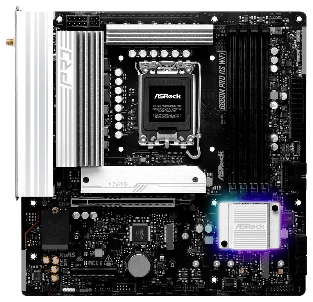 ASRock B860M Pro RS Wifi Mainboard Sockel (PC) Intel® LGA 1851