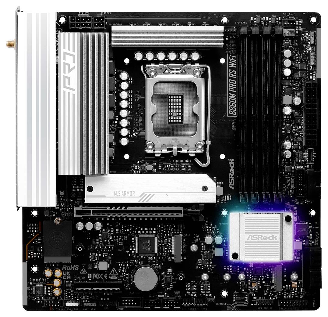 ASRock B860M Pro RS Wifi Mainboard Sockel (PC) Intel® LGA 1851