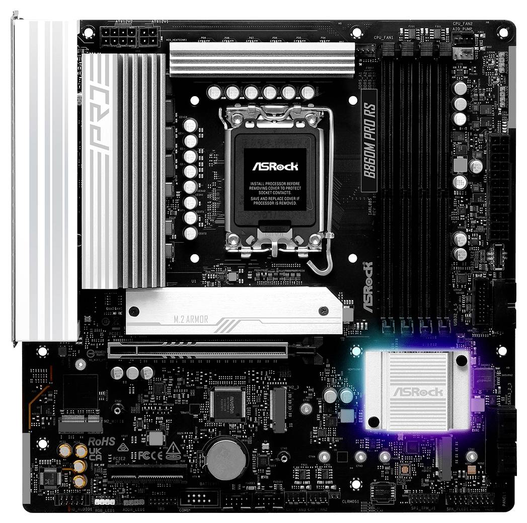 ASRock B860M Pro RS Mainboard Sockel (PC) Intel® LGA 1851