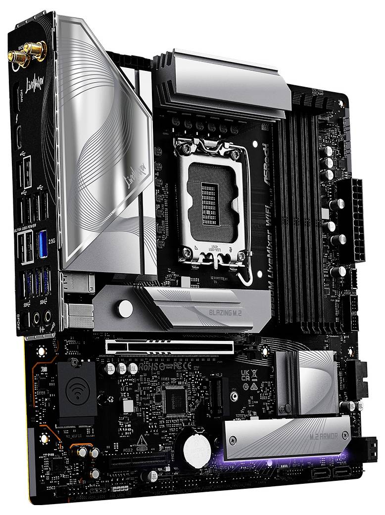 ASRock B860M LiveMixer WiFi Mainboard Sockel (PC) Intel® LGA 1851