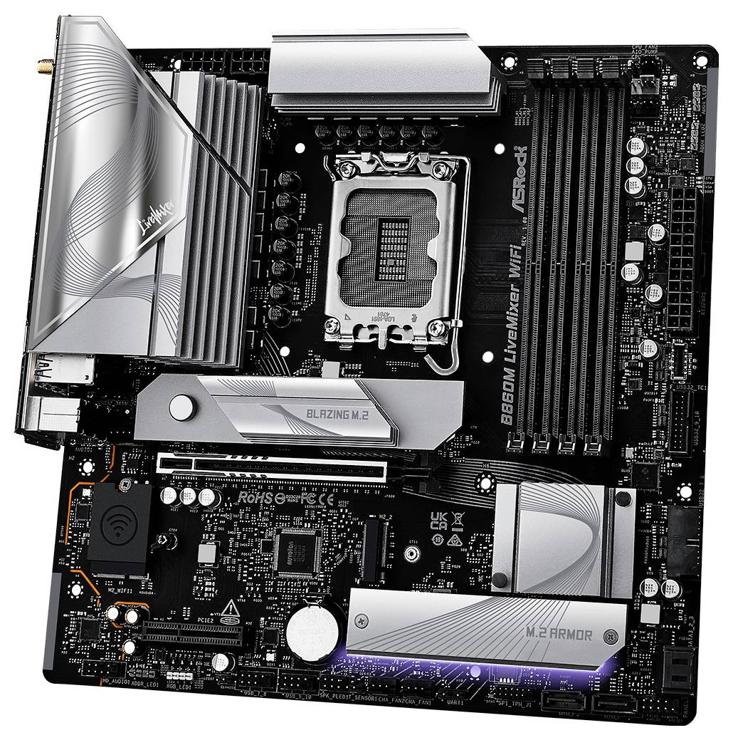 ASRock B860M LiveMixer WiFi Mainboard Sockel (PC) Intel® LGA 1851