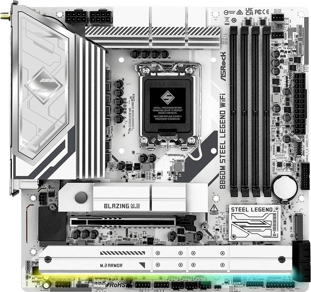 ASRock B860M Steel Legend WiFi Mainboard Sockel (PC) Intel® LGA 1851